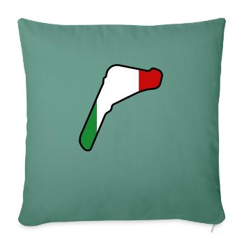 Italy Race Track with Flag - Sofa pillowcase 17,3'' x 17,3'' (45 x 45 cm) - cypress green - Front