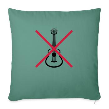 Verboten Gitarrist Gitarre spielen - Sofakissenbezug 45 x 45 cm - Tanngrün - Vorne