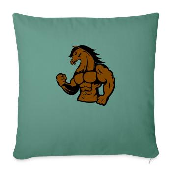Strong Horse - Sofa pillowcase 17,3'' x 17,3'' (45 x 45 cm) - cypress green - Front