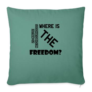 freedom - Sofa pillowcase 17,3'' x 17,3'' (45 x 45 cm) - cypress green - Front