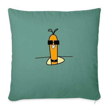 Whats Up! - Sofa pillowcase 17,3'' x 17,3'' (45 x 45 cm) - cypress green - Front