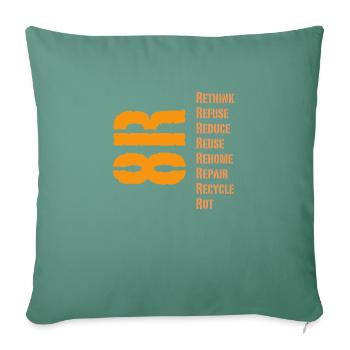 Recycling - Sofa pillowcase 17,3'' x 17,3'' (45 x 45 cm) - cypress green - Front