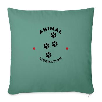 Animal Liberation - Sofa pillowcase 17,3'' x 17,3'' (45 x 45 cm) - cypress green - Front