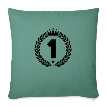 1 crown - Sofa pillowcase 17,3'' x 17,3'' (45 x 45 cm) - cypress green - Front