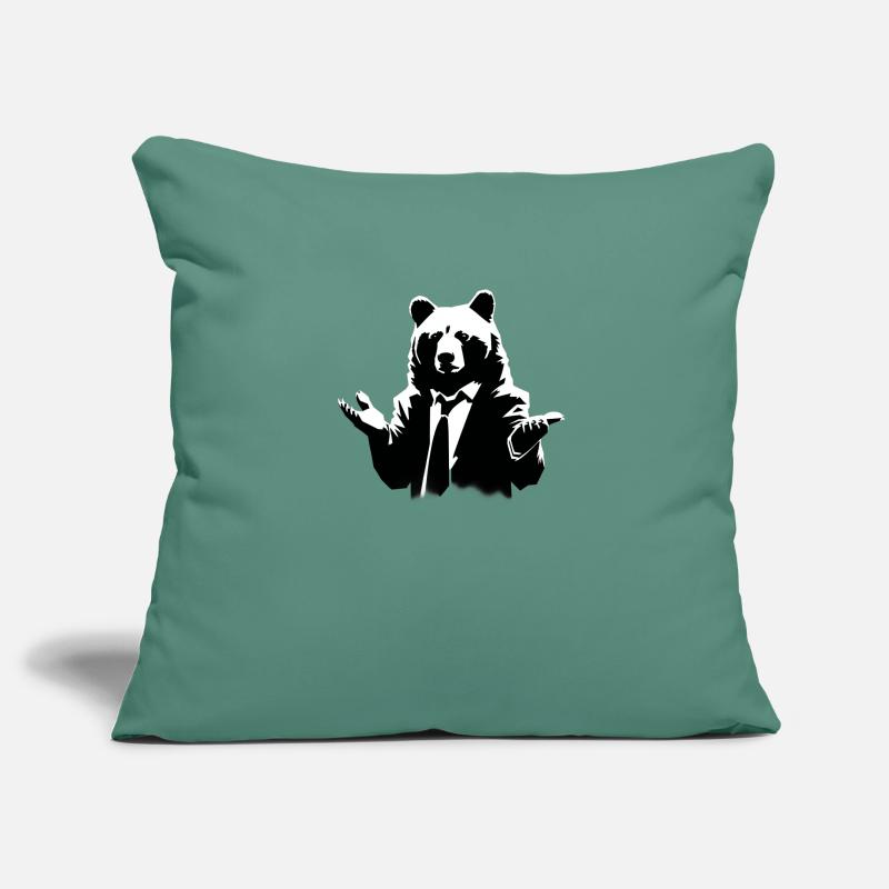 Explainer Bear can't explain it either Sofa pillowcase 17,3'' x 17,3'' (45 x 45 cm)
