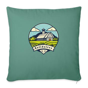 Support for Farmers #10 - Sofa pillowcase 17,3'' x 17,3'' (45 x 45 cm) - cypress green - Front