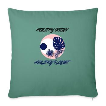 Marine Conservation - Sofa pillowcase 17,3'' x 17,3'' (45 x 45 cm) - cypress green - Front