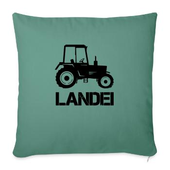 Tractor Landei - Sofa pillowcase 17,3'' x 17,3'' (45 x 45 cm) - cypress green - Front