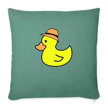 Chapeau de canard - Housse de coussin décorative 45 x 45 cm - vert sapin - Devant