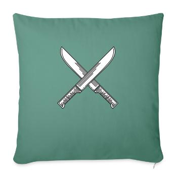 Knives - Sofa pillowcase 17,3'' x 17,3'' (45 x 45 cm) - cypress green - Front
