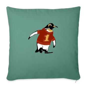 Pinguin Hemd - Sofakissenbezug 45 x 45 cm - Tanngrün - Vorne