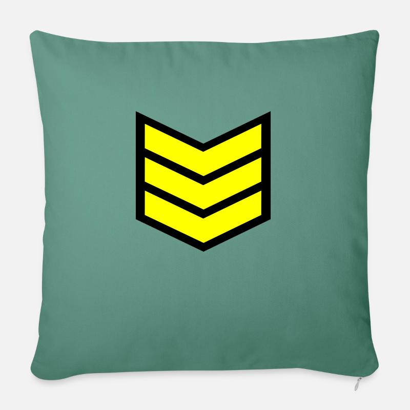 Streifen Feldwebels - Sofakissenbezug 45 x 45 cm - Tanngrün