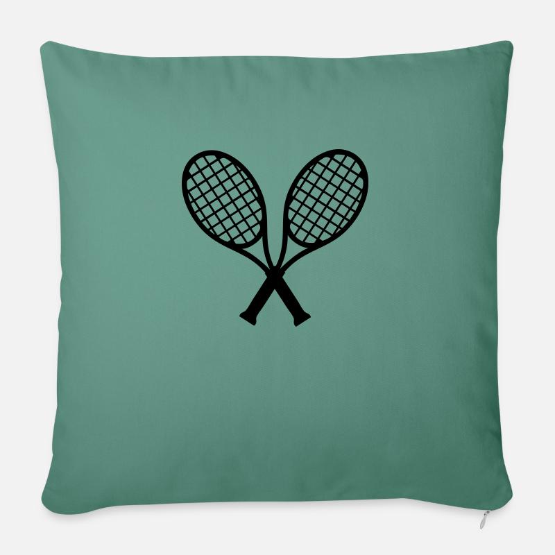 Tennis - Housse de coussin décorative 45 x 45 cm - vert sapin