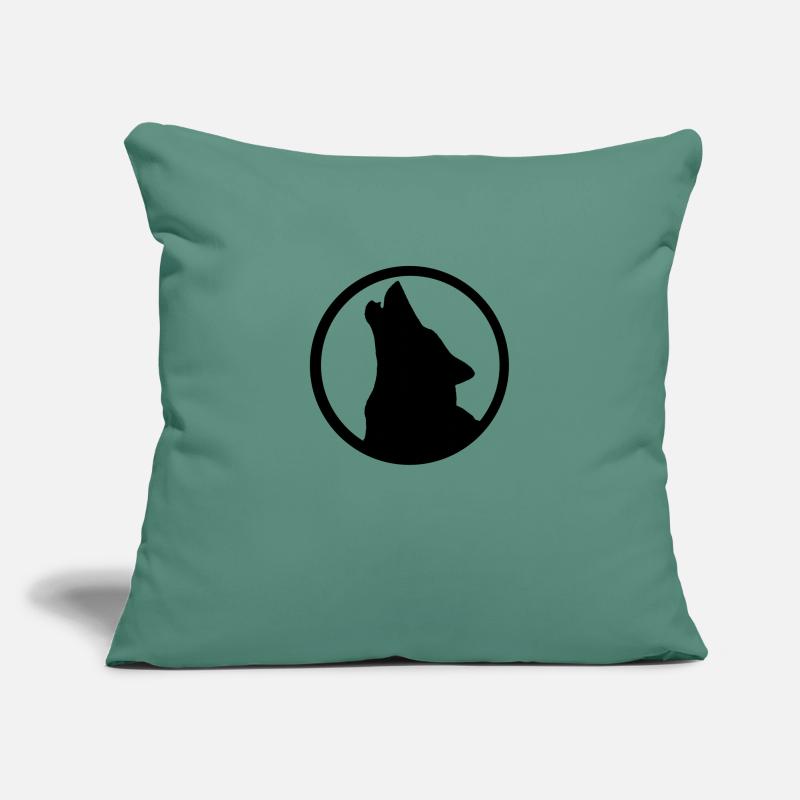 wolf_3 Housse de coussin décorative 45 x 45 cm