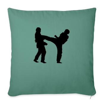 kickers taekwondo - Housse de coussin décorative 45 x 45 cm - vert sapin - Devant