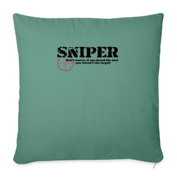 Sniper Hear - Sofa pillowcase 17,3'' x 17,3'' (45 x 45 cm) - cypress green - Front