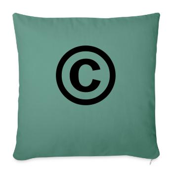 the copyright symbol - Sofa pillowcase 17,3'' x 17,3'' (45 x 45 cm) - cypress green - Front