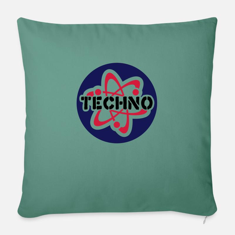 Techno__V006 - Sofa pillowcase 17,3'' x 17,3'' (45 x 45 cm) - cypress green