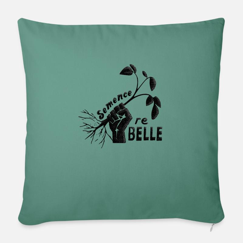 Semence rebelle (n) - Housse de coussin décorative 45 x 45 cm - vert sapin