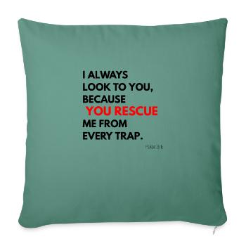 BIBLE PSALM - Sofa pillowcase 17,3'' x 17,3'' (45 x 45 cm) - cypress green - Front