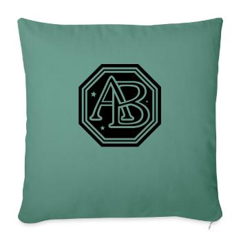 ab monogram letters - Sofa pillowcase 17,3'' x 17,3'' (45 x 45 cm) - cypress green - Front