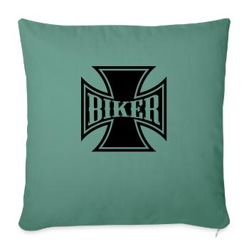 Biker cross - Sofakissenbezug 45 x 45 cm - Tanngrün - Vorne
