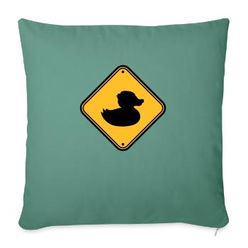 zone shield prohibited note danger caution - Sofa pillowcase 17,3'' x 17,3'' (45 x 45 cm) - cypress green - Front
