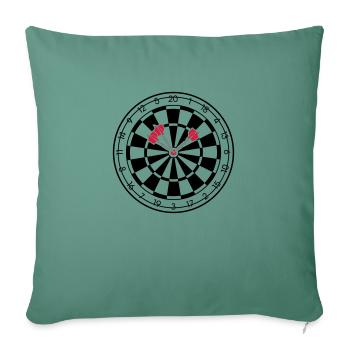 Triple Bullseye Dartboard Darts - Sofa pillowcase 17,3'' x 17,3'' (45 x 45 cm) - cypress green - Front