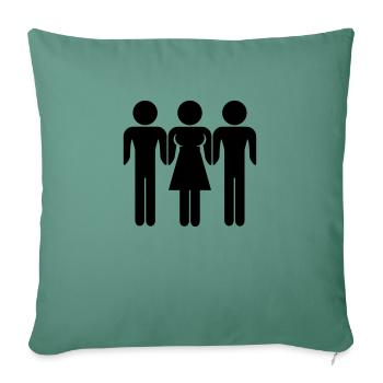 Two Man - Sofa pillowcase 17,3'' x 17,3'' (45 x 45 cm) - cypress green - Front