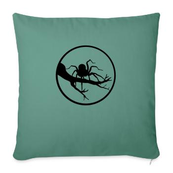 night moon evening round circle branch tree sun spider - Sofa pillowcase 17,3'' x 17,3'' (45 x 45 cm) - cypress green - Front