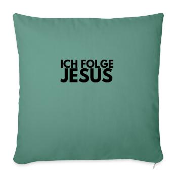 ich folge jesus - Sofakissenbezug 45 x 45 cm - Tanngrün - Vorne