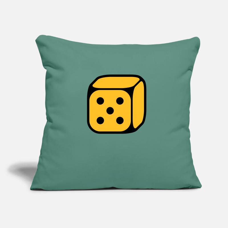 Dé Avec Numéro 5 (Cinq / 2C) Housse de coussin décorative 45 x 45 cm