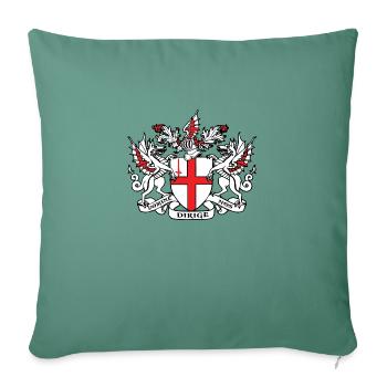 emblème de la ville de Londres Angleterre - Housse de coussin décorative 45 x 45 cm - vert sapin - Devant