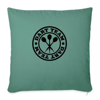 Dart Team (stamp) - Sofa pillowcase 17,3'' x 17,3'' (45 x 45 cm) - cypress green - Front