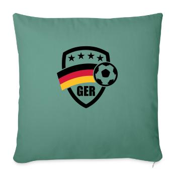 Deutschland Fußball Wappen 01 - Sofakissenbezug 45 x 45 cm - Tanngrün - Vorne