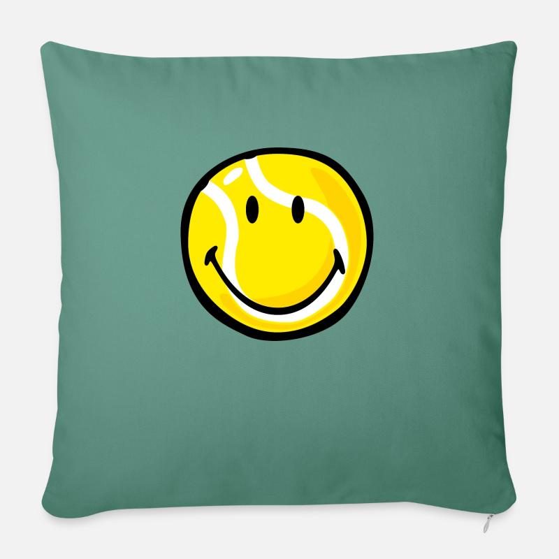 Smiley Tennis Ball - Sofakissenbezug 45 x 45 cm - Tanngrün