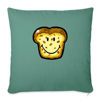 Smiley Bread - Sofakissenbezug 45 x 45 cm - Tanngrün - Vorne