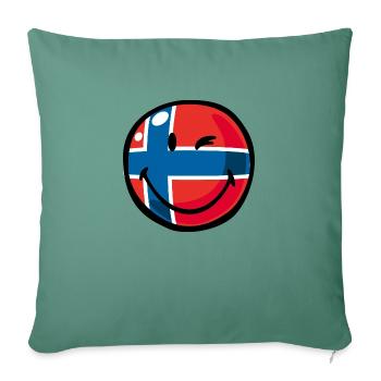 Smiley Flag Norway - Sofa pillowcase 17,3'' x 17,3'' (45 x 45 cm) - cypress green - Front