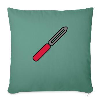 cuisine cuisiner cuisson pomme de terre éplucheur éplucheur qui - Housse de coussin décorative 45 x 45 cm - vert sapin - Devant