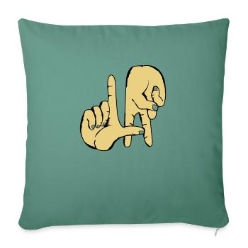 los_angeles_handzeichen_2 - Sofa pillowcase 17,3'' x 17,3'' (45 x 45 cm) - cypress green - Front