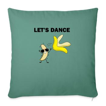Let's Dance! Go bananas! funny banana - Housse de coussin décorative 45 x 45 cm - vert sapin - Devant