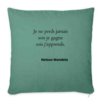 Je ne perds jamais - Housse de coussin décorative 45 x 45 cm - vert sapin - Devant