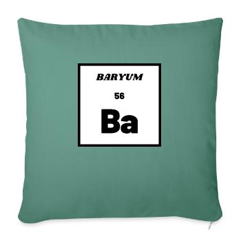 BARYUM (Ba) - Chemical Element 56 - Sofa pillowcase 17,3'' x 17,3'' (45 x 45 cm) - cypress green - Front
