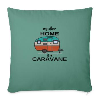 my other home is a caravan gift camper man - Sofa pillowcase 17,3'' x 17,3'' (45 x 45 cm) - cypress green - Front