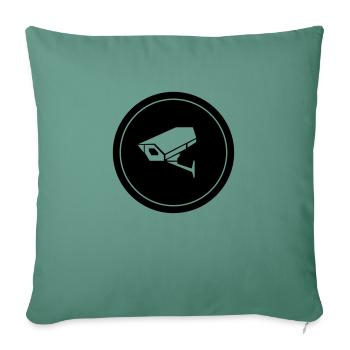 surveillance camera - Sofa pillowcase 17,3'' x 17,3'' (45 x 45 cm) - cypress green - Front