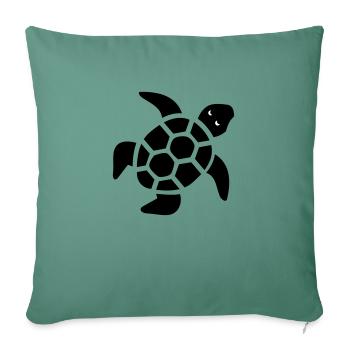 turtle turtle - Sofa pillowcase 17,3'' x 17,3'' (45 x 45 cm) - cypress green - Front