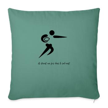 ils étaient une fois dans le sud-ouest - Housse de coussin décorative 45 x 45 cm - vert sapin - Devant