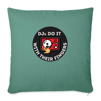 DJ Fingers STICKER - Sofa pillowcase 17,3'' x 17,3'' (45 x 45 cm) - cypress green - Front