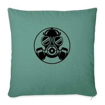 gas mask 01 - Sofa pillowcase 17,3'' x 17,3'' (45 x 45 cm) - cypress green - Front