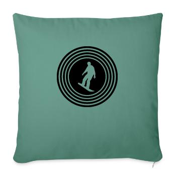 Snowboard Snowboarder - Sofa pillowcase 17,3'' x 17,3'' (45 x 45 cm) - cypress green - Front